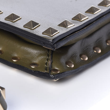 Valentino Garavani Nappa Rockstud Wristlet Clutch Army Green 8 of 12