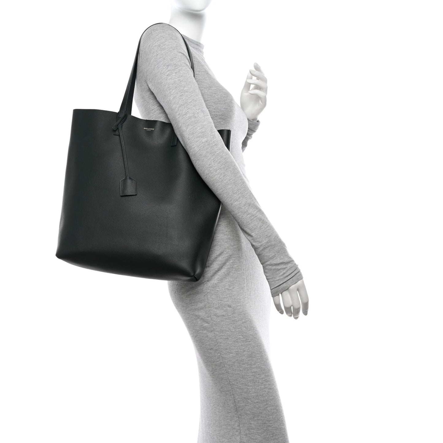 Calfskin North-South Shopping Tote Green