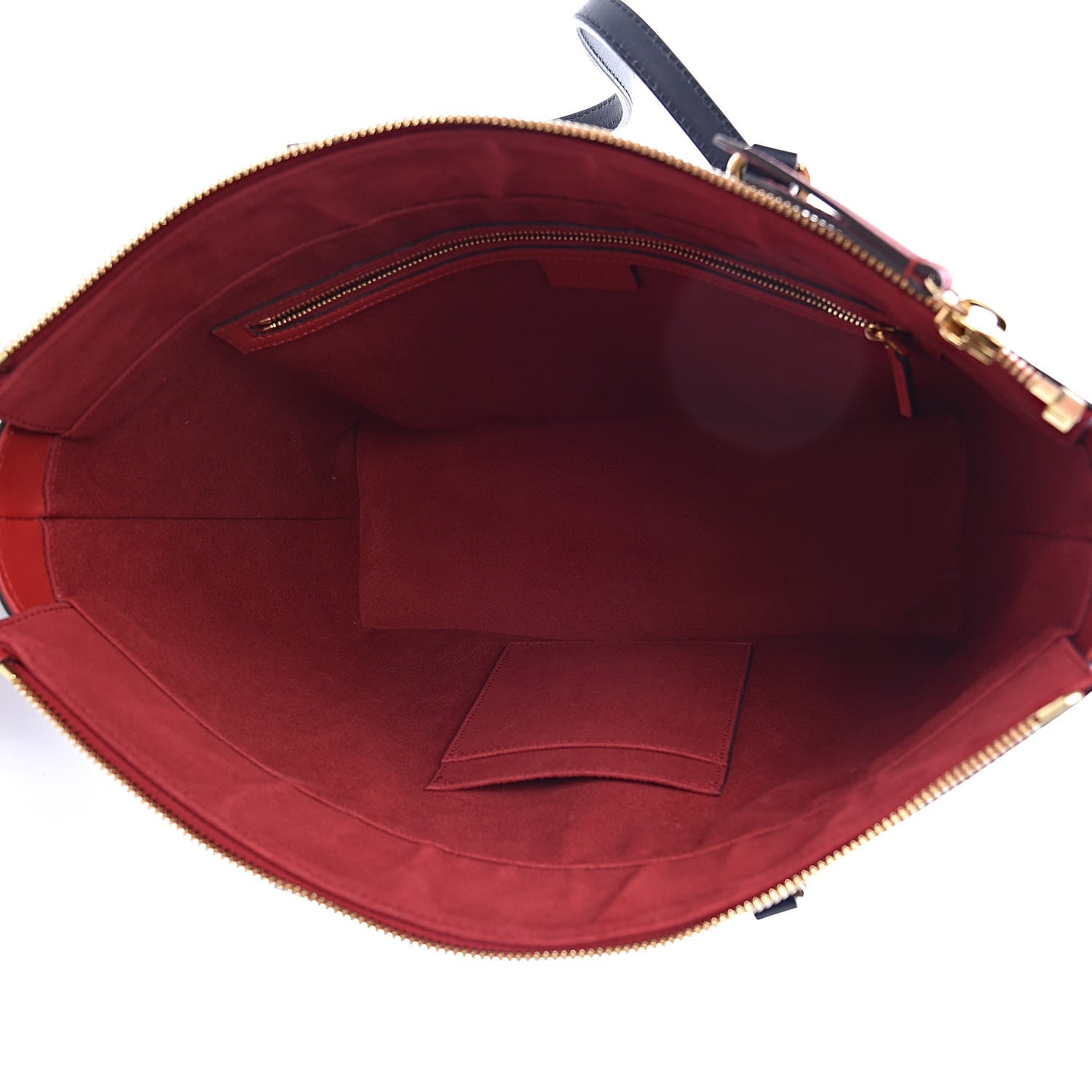 Gucci GG Supreme Monogram Medium Zippered Bucket Tote Beige Blue Hibiscus Red 5 of 11