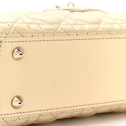 Christian Dior Iridescent Metallic Lambskin Cannage Small My ABCDior Lady Dior Platinum 10 of 12