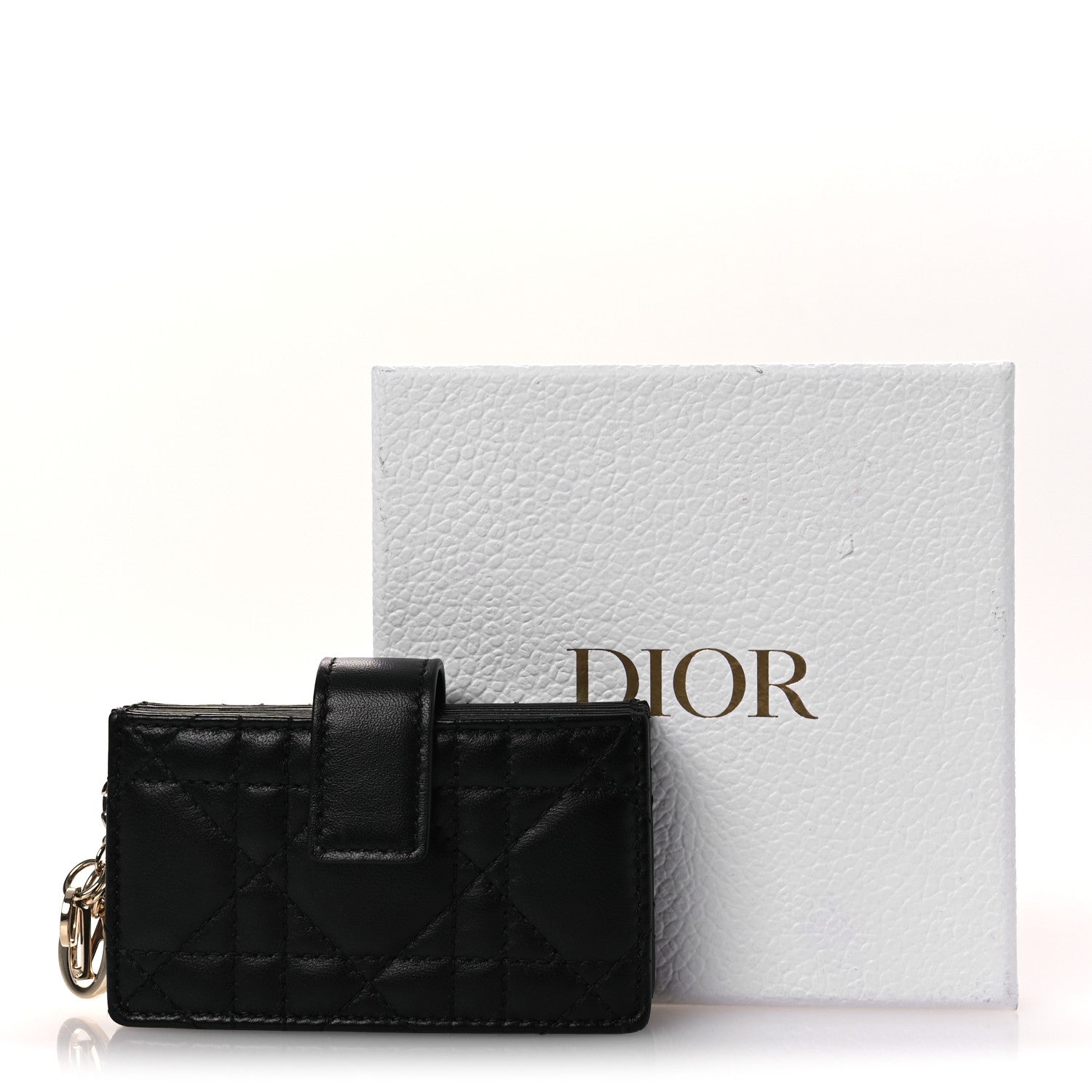 Christian Dior Lambskin Cannage Lady Dior Jasmine 5-Gusset Card Holder Black 8 of 8