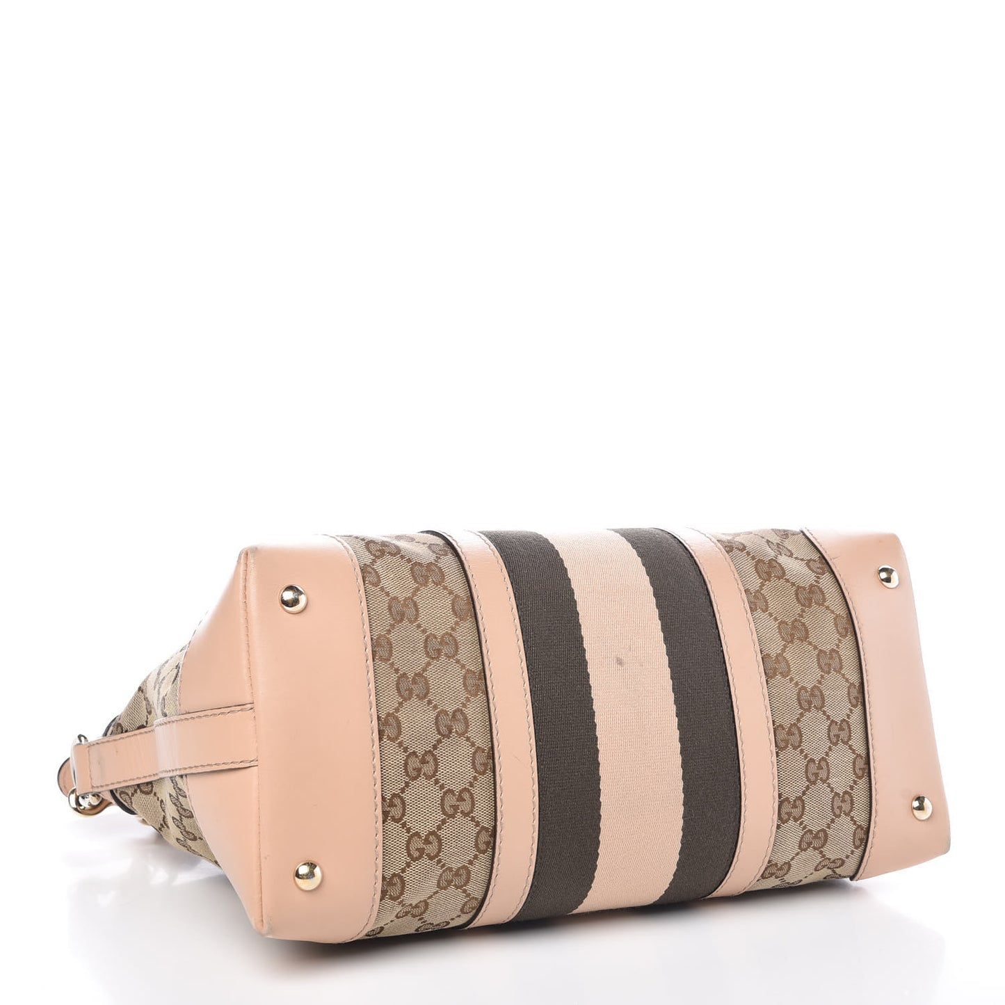 Monogram Vintage Web Medium Top Handle Bag Beige
