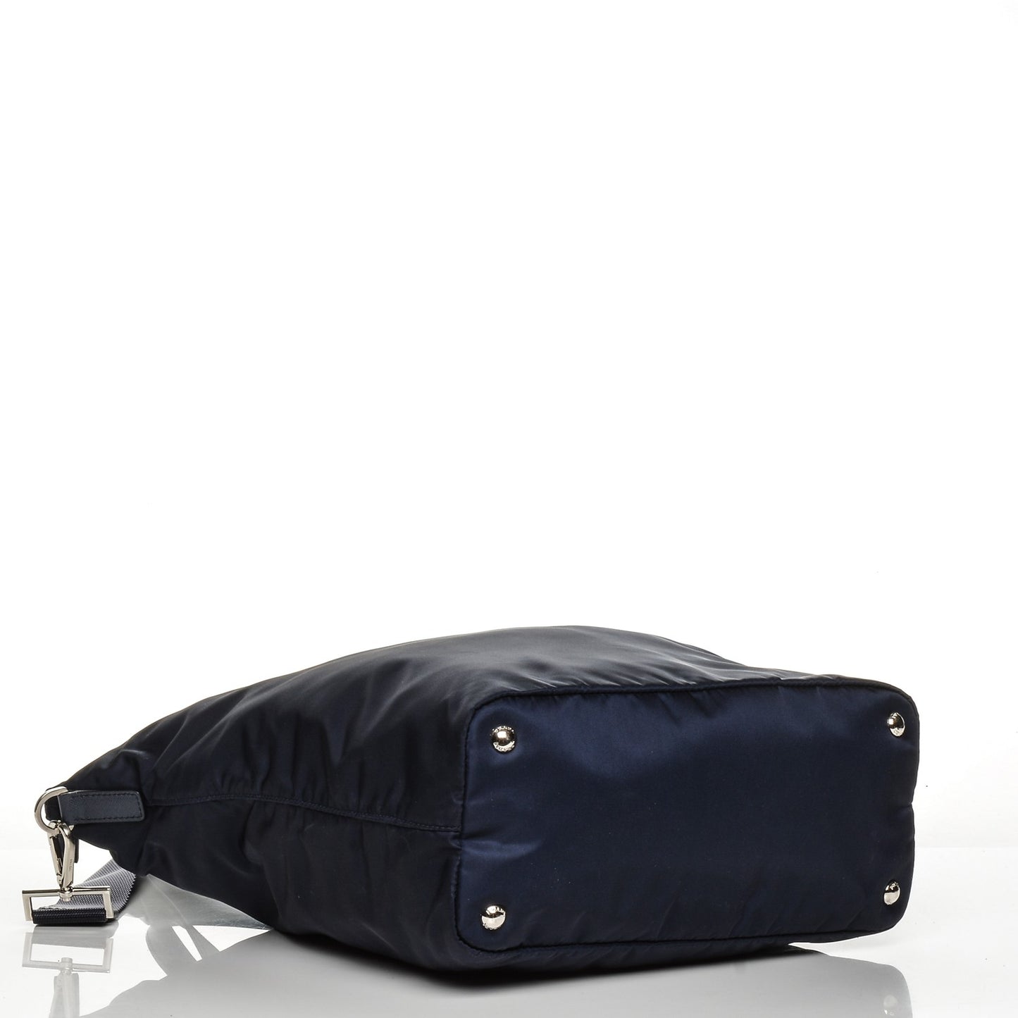Tessuto Nylon Saffiano Tote Blue