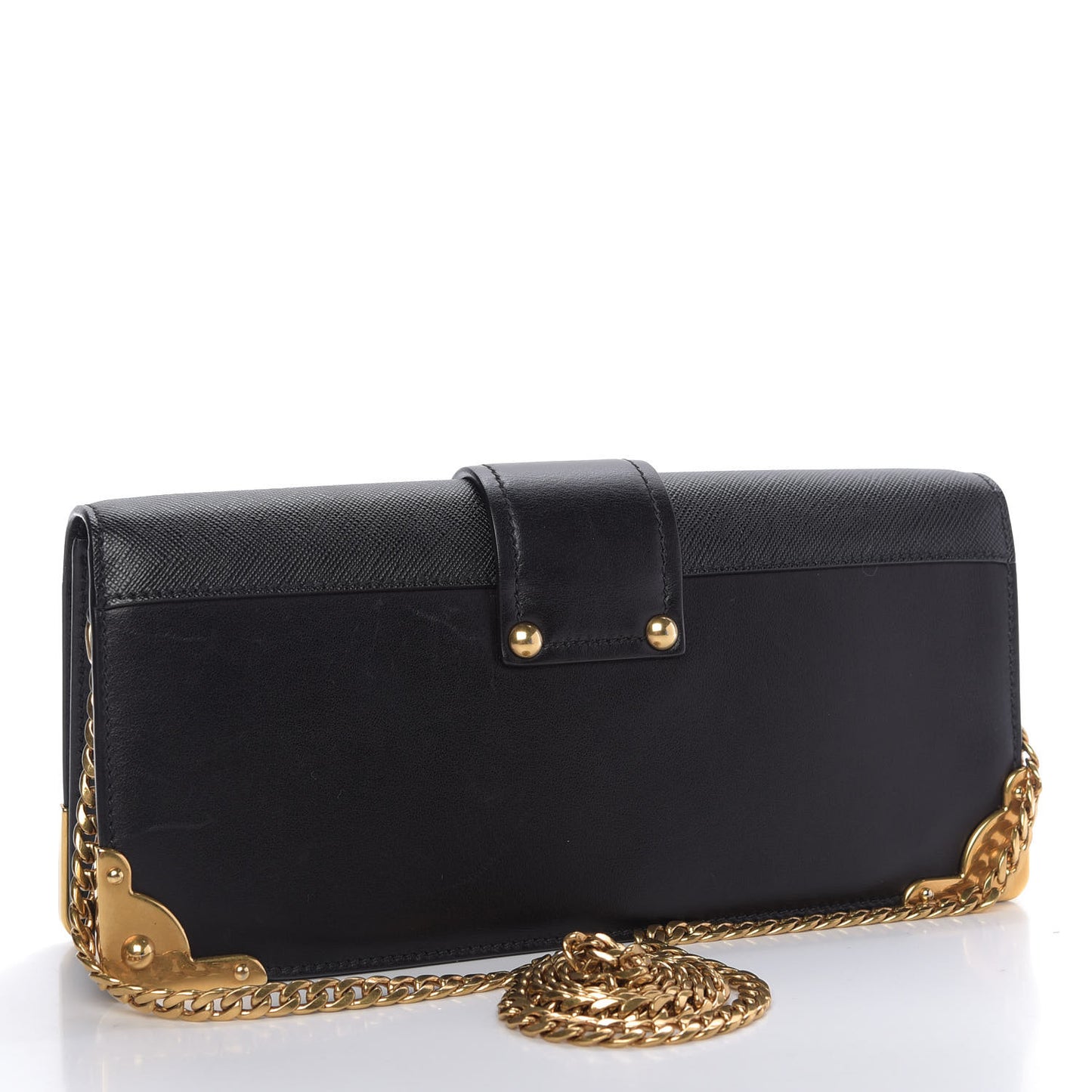 City Calfskin Saffiano Cahier Pochette Black