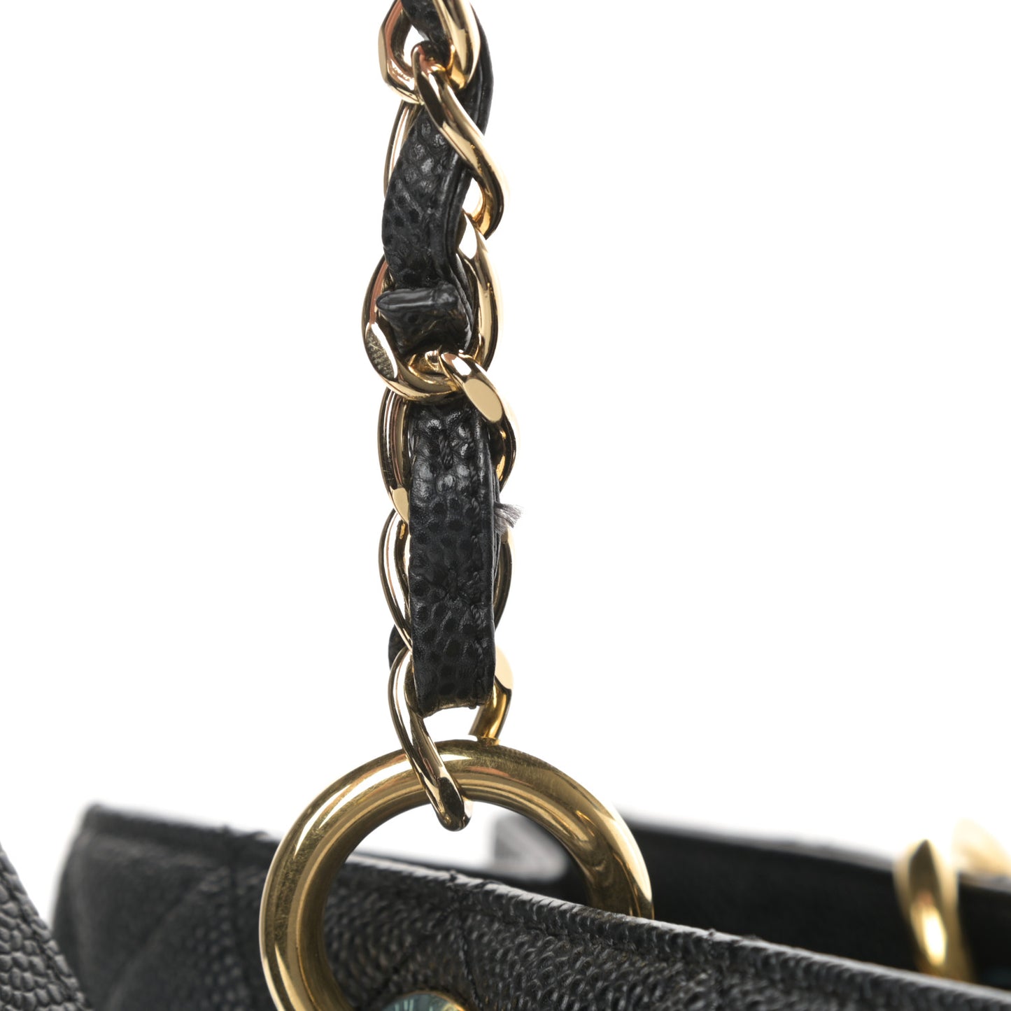 Caviar Quilted Grand Shopping Tote GST Black