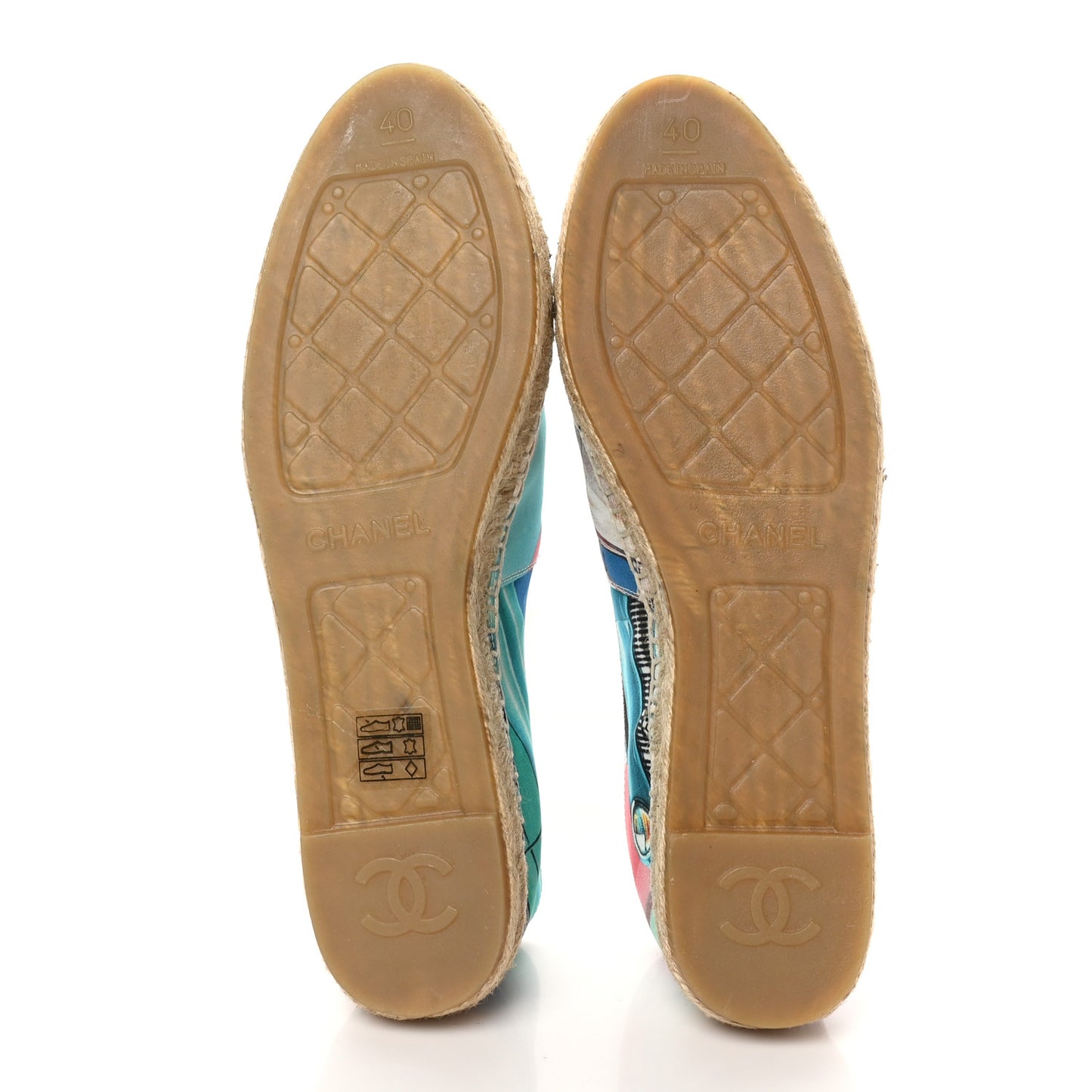 Fabric Patent CC Espadrilles 40 Multicolor Black