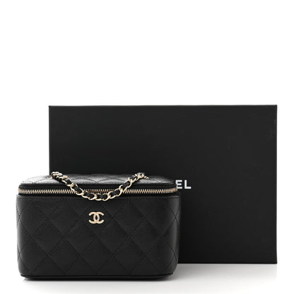 Chanel Caviar Quilted Small Vanity Case With Chain Black 13 of 13