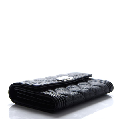 Chanel Caviar Quilted Medium Boy Flap Wallet Black 4 of 9