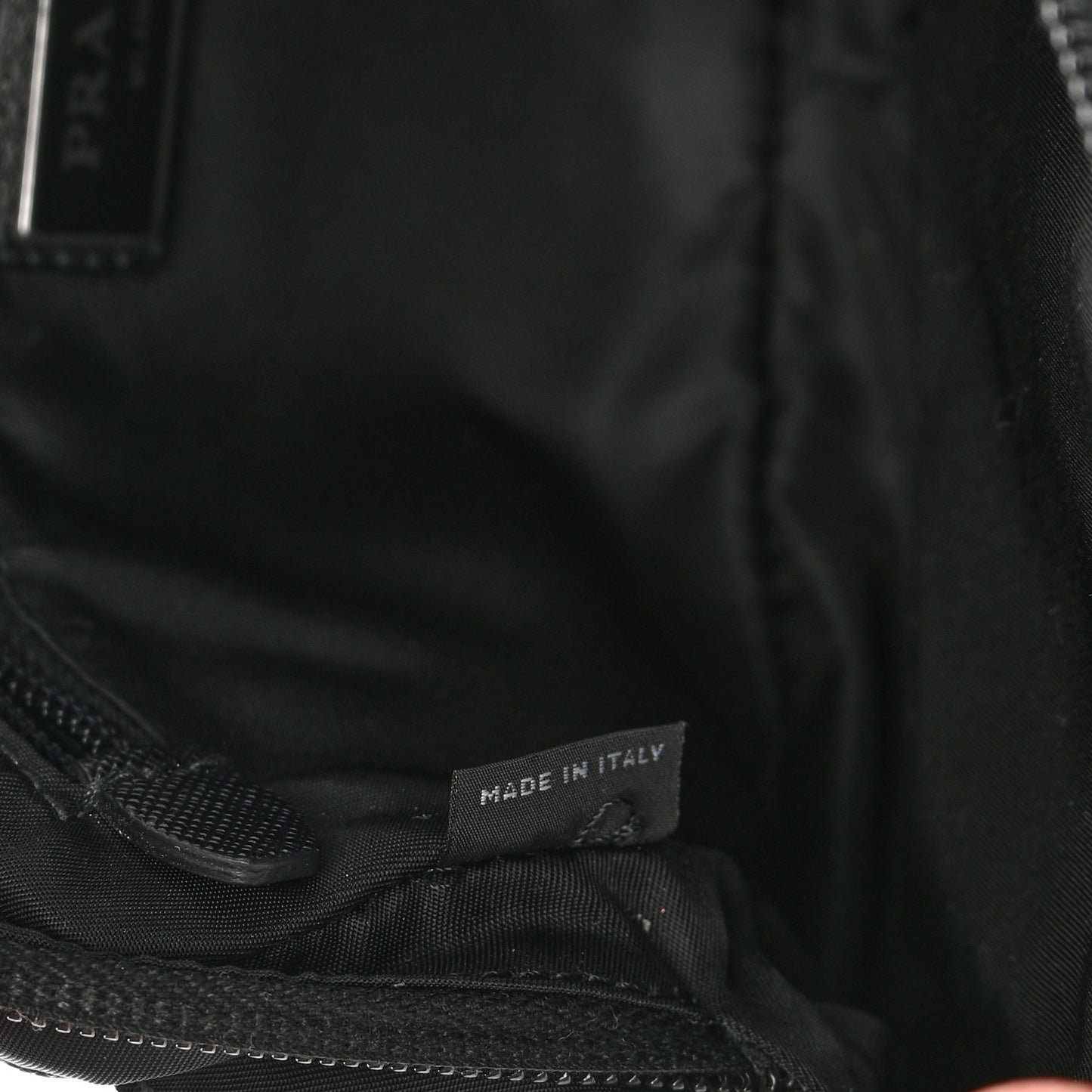 Tessuto Nylon Saffiano Belt Bag Black