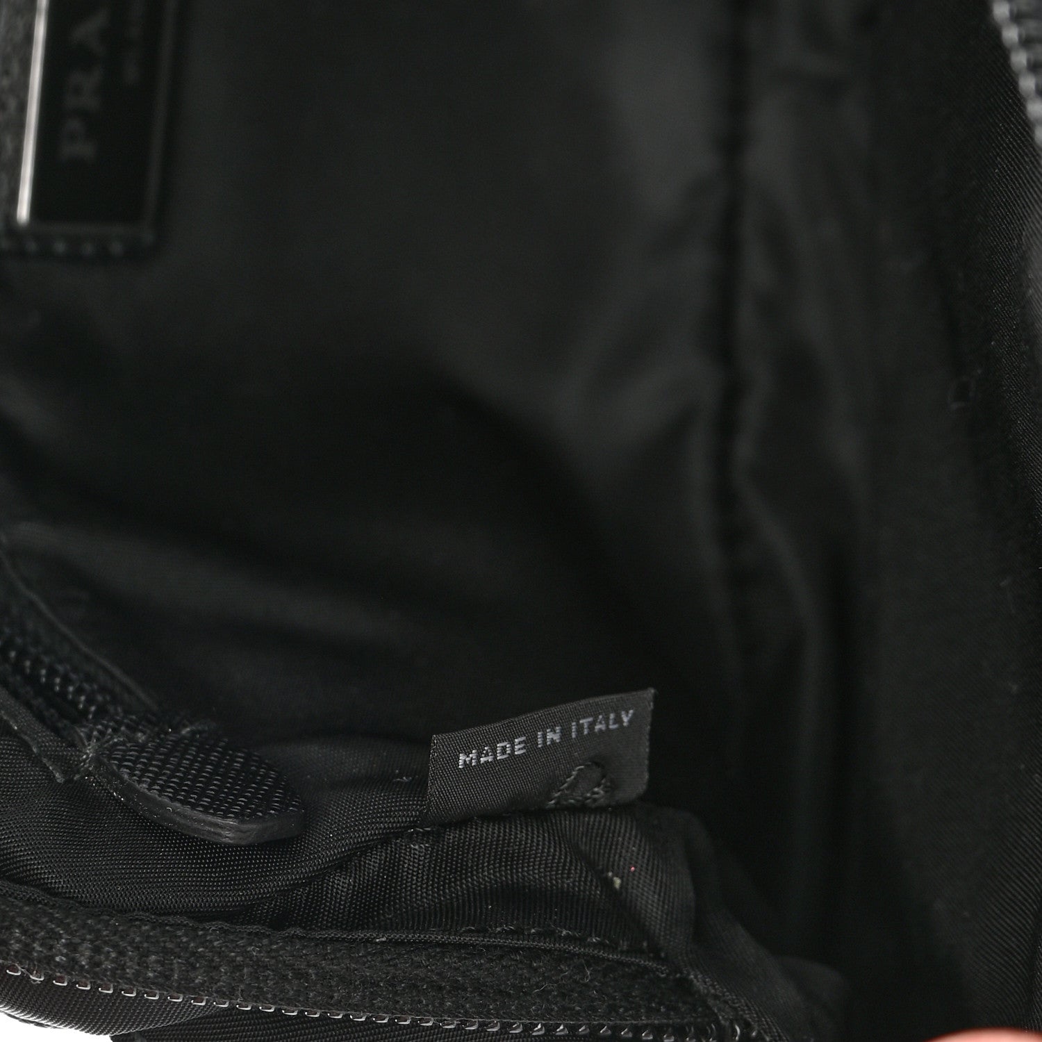 Prada Tessuto Nylon Saffiano Belt Bag Black 7 of 13
