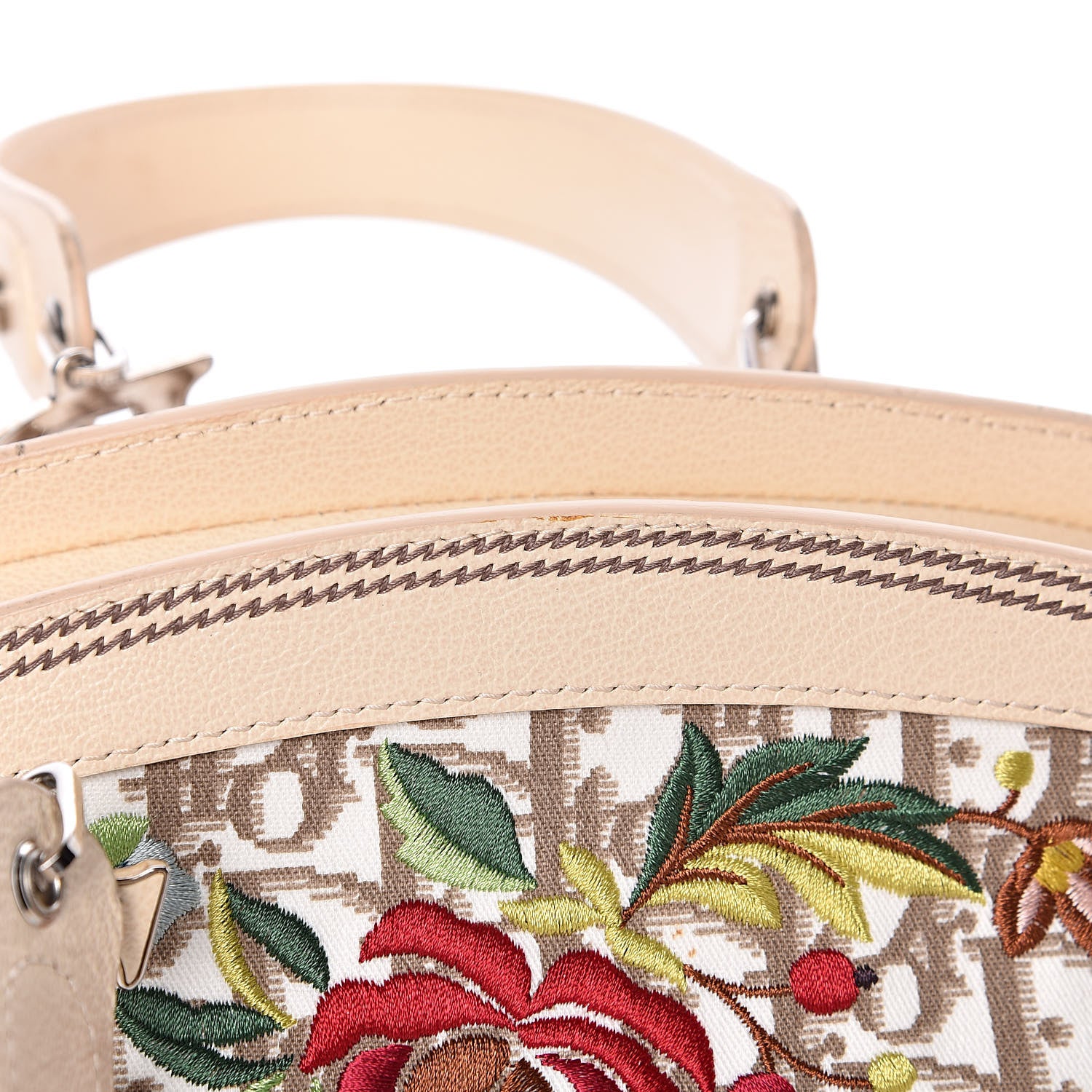 Christian Dior Monogram Vintage Flowers Bowler Beige 11 of 12