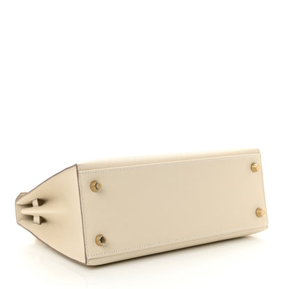 Hermes Epsom Kelly Sellier 25 Craie 4 of 11