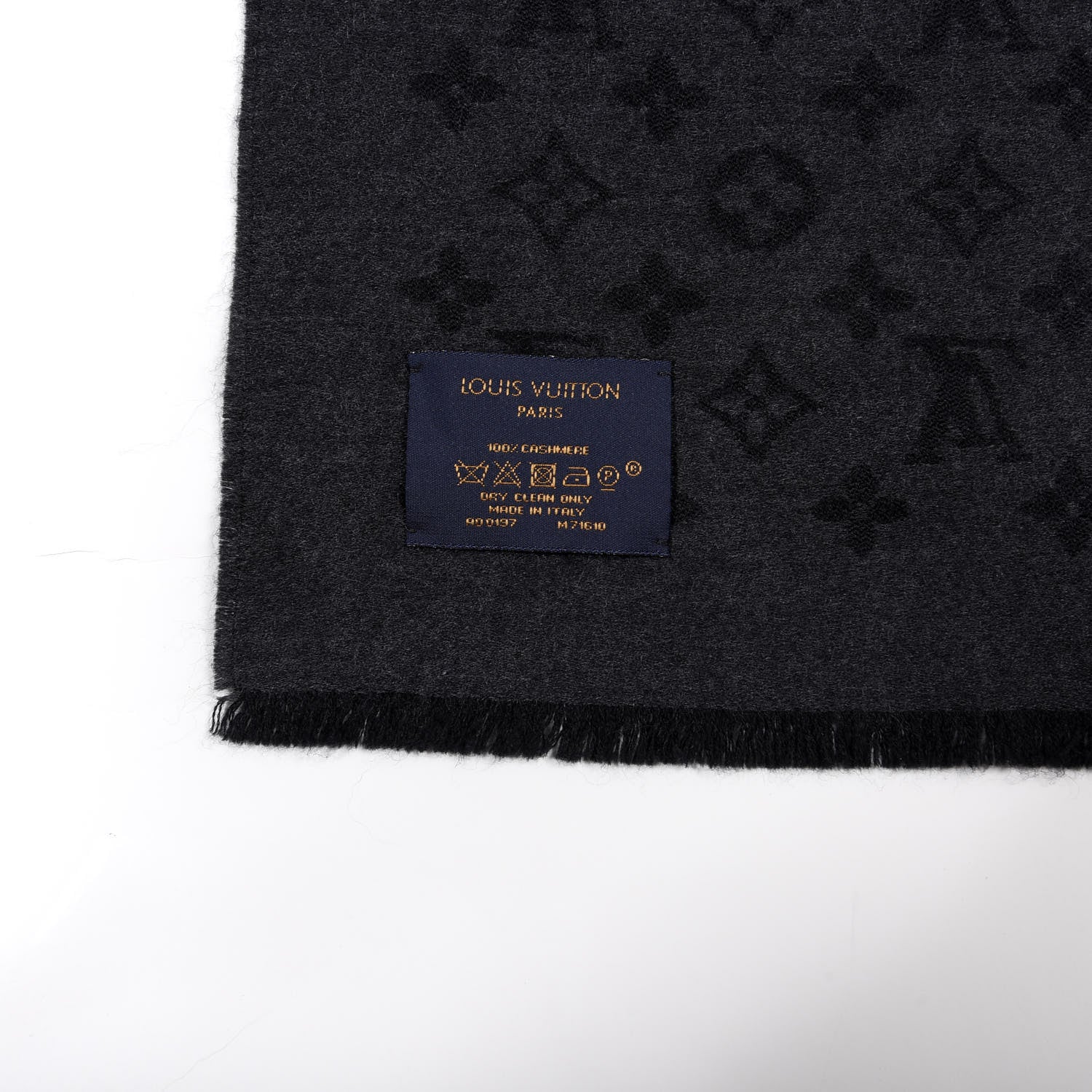 Louis Vuitton Cashmere Monogram Nightfall Stole Black 3 of 3