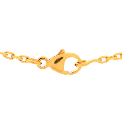 Hermes Lacquered Gold Mini Pop H Pendant Necklace White 4 of 6