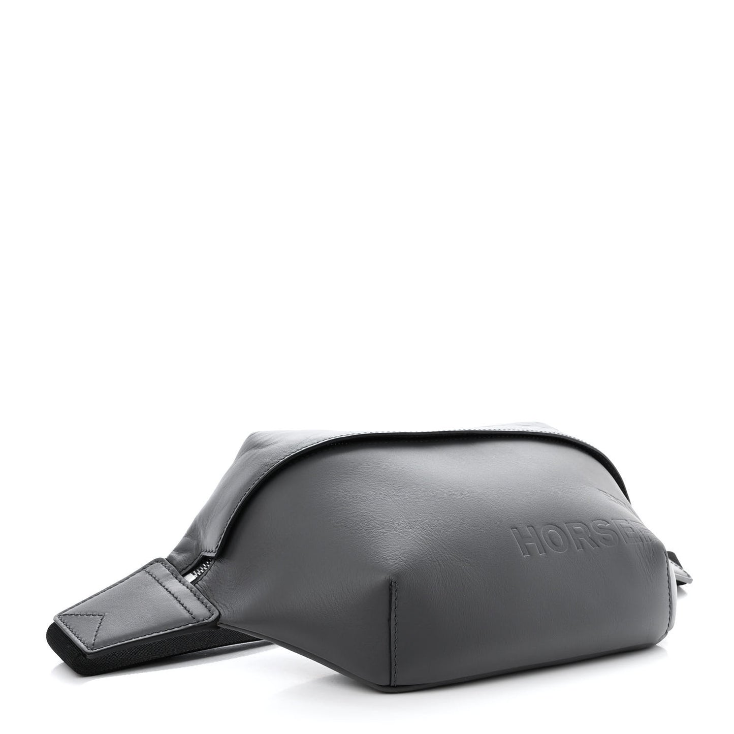 Calfskin Horseferry Print Medium Sonny Bum Bag Dark Ash Grey