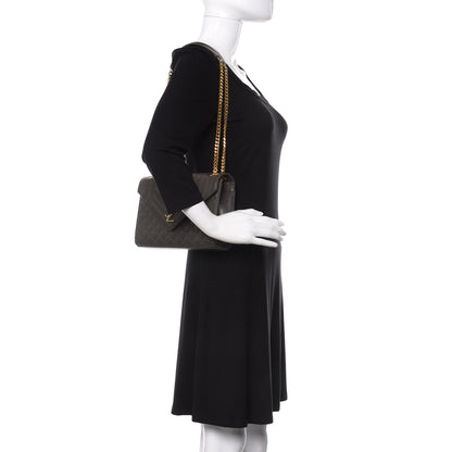 Saint Laurent Grain De Poudre Textured Mixed Matelasse Medium Triquilt Monogram Satchel Earth 2 of 9