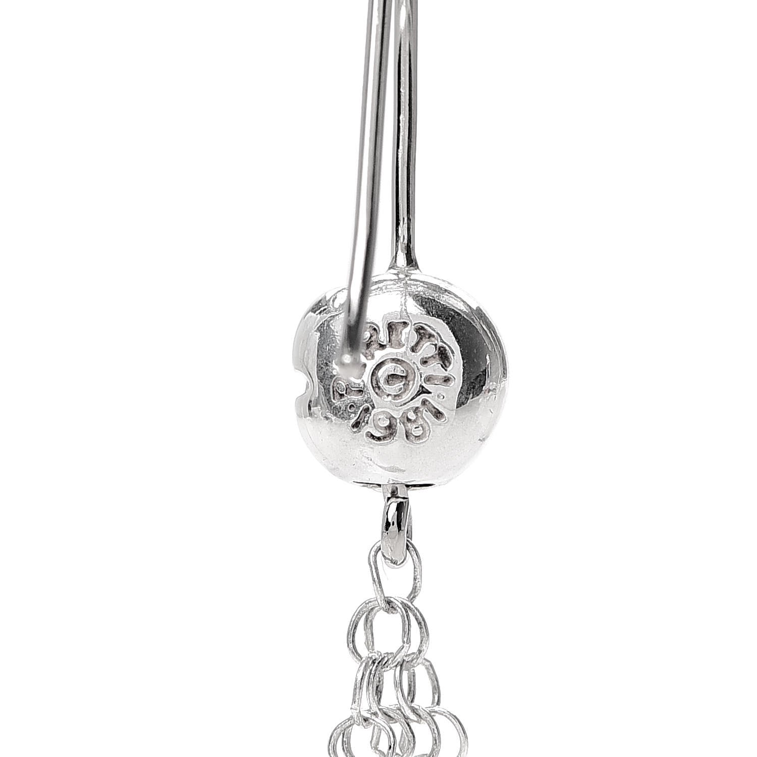 Tiffany Sterling Silver Small Elsa Peretti Mesh Earrings 4 of 4