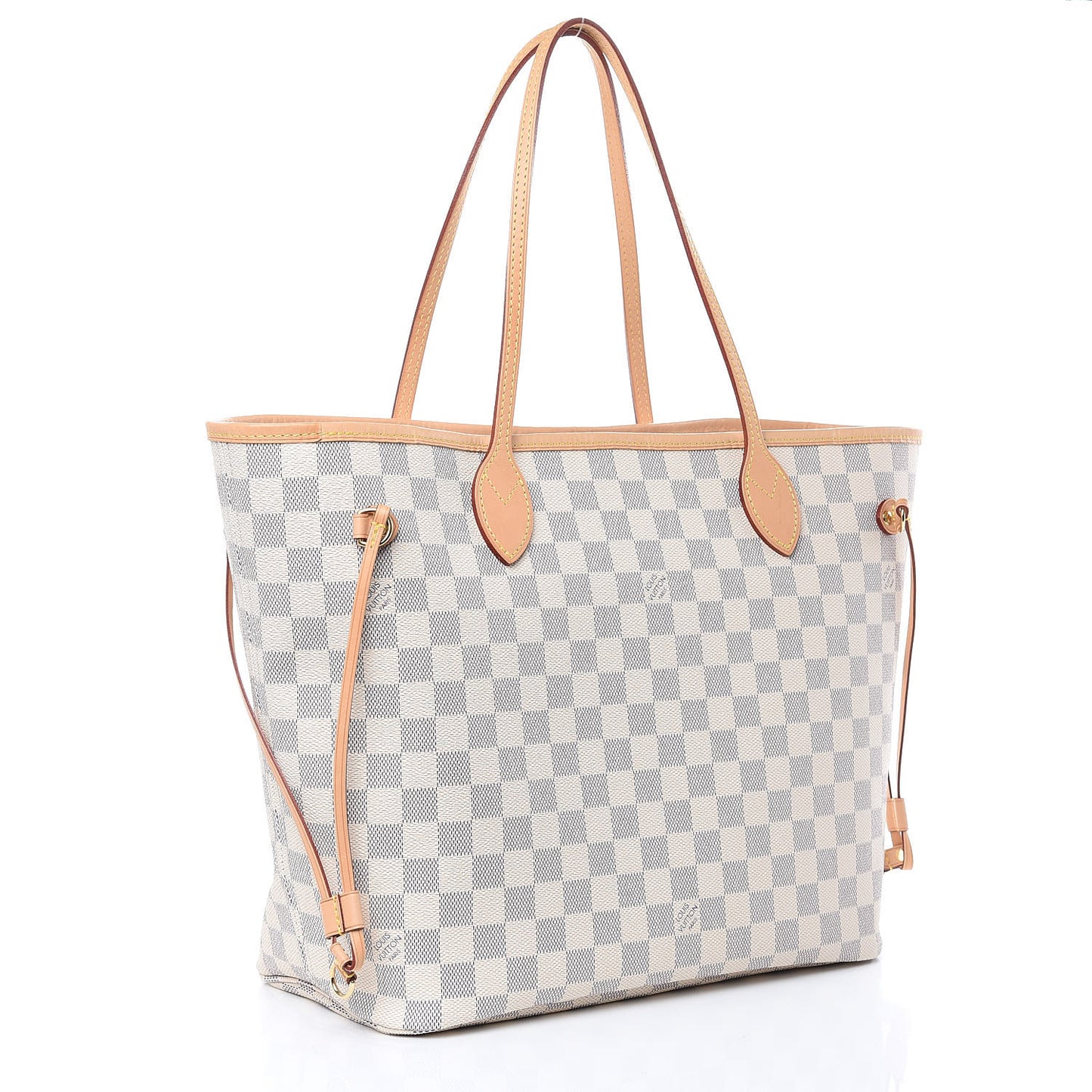 Damier Azur Neo Neverfull MM Rose Ballerine