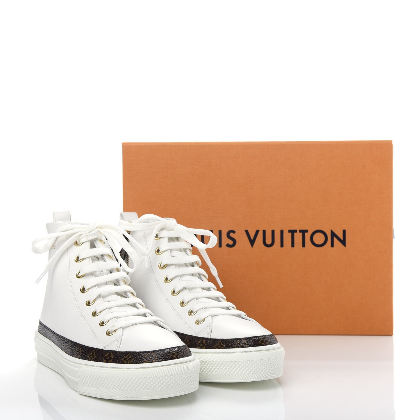 Monogram Stellar Sneaker Boots 35.5 White