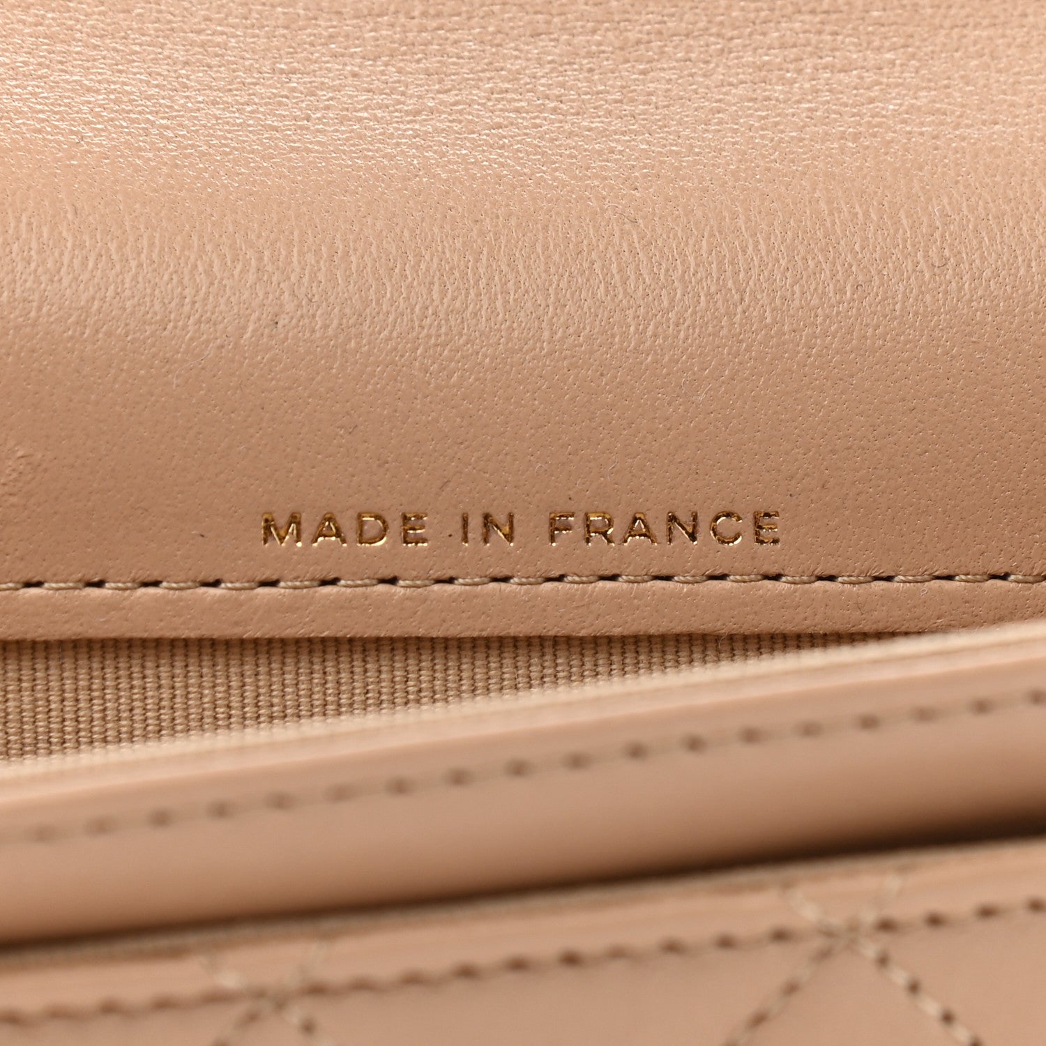 Chanel Lambskin Quilted Flap Card Holder Wallet Beige 6 of 9