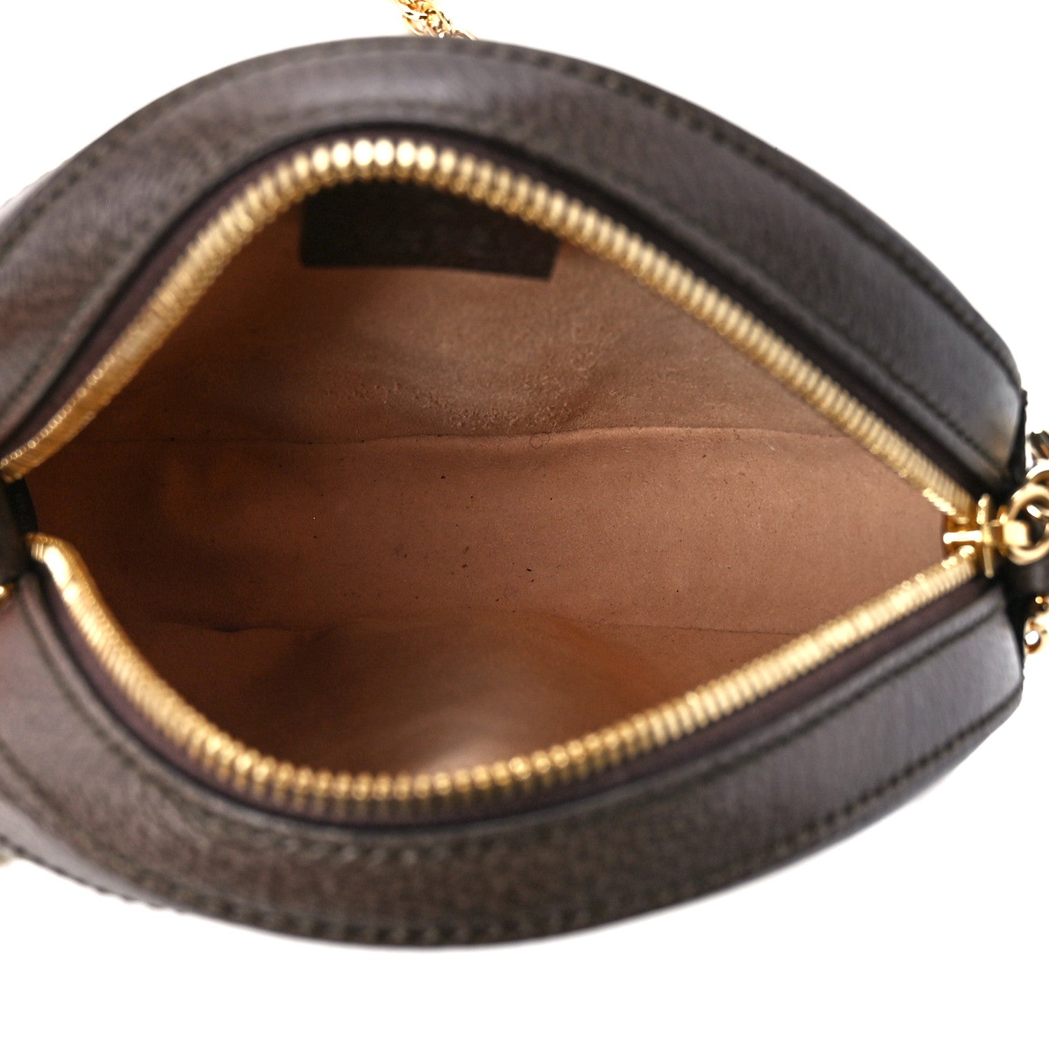 Gucci GG Supreme Monogram Web Mini Ophidia Round Shoulder Bag Brown 6 of 13