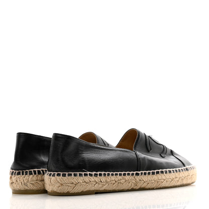 Chanel Lambskin CC Espadrilles 40 Black 4 of 11