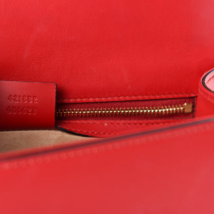 Gucci Calfskin Small Sylvie Shoulder Bag Hibiscus Red 10 of 11