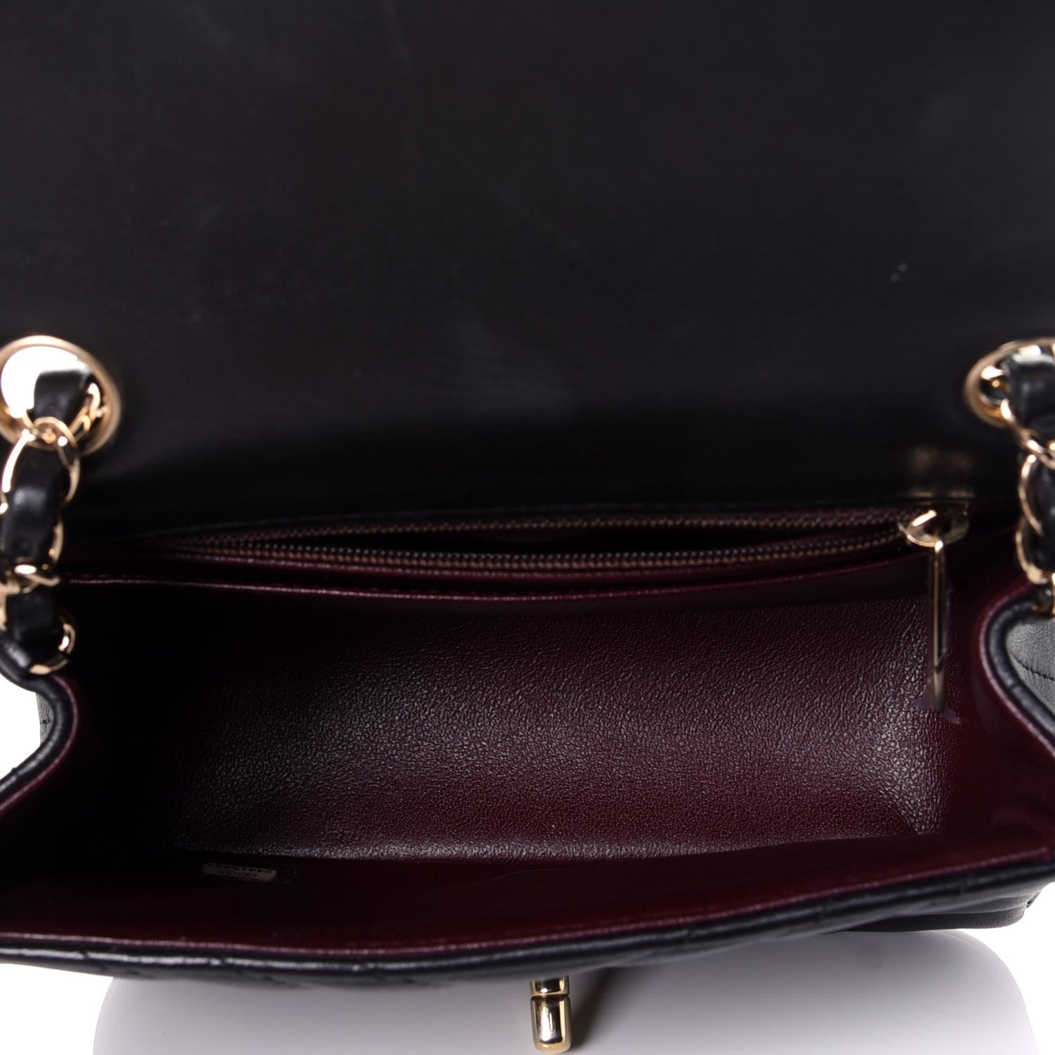 Chanel Lambskin Chevron Quilted Mini Square Flap Black 5 of 10