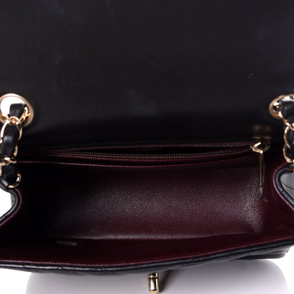 Chanel Lambskin Chevron Quilted Mini Square Flap Black 5 of 10