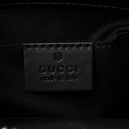 Gucci GG Supreme Monogram Web Small Flat Messenger Bag Black Grey 6 of 9