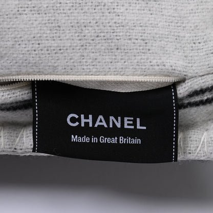 Chanel Merino Wool Cashmere CC Pillow Beige Black 3 of 3
