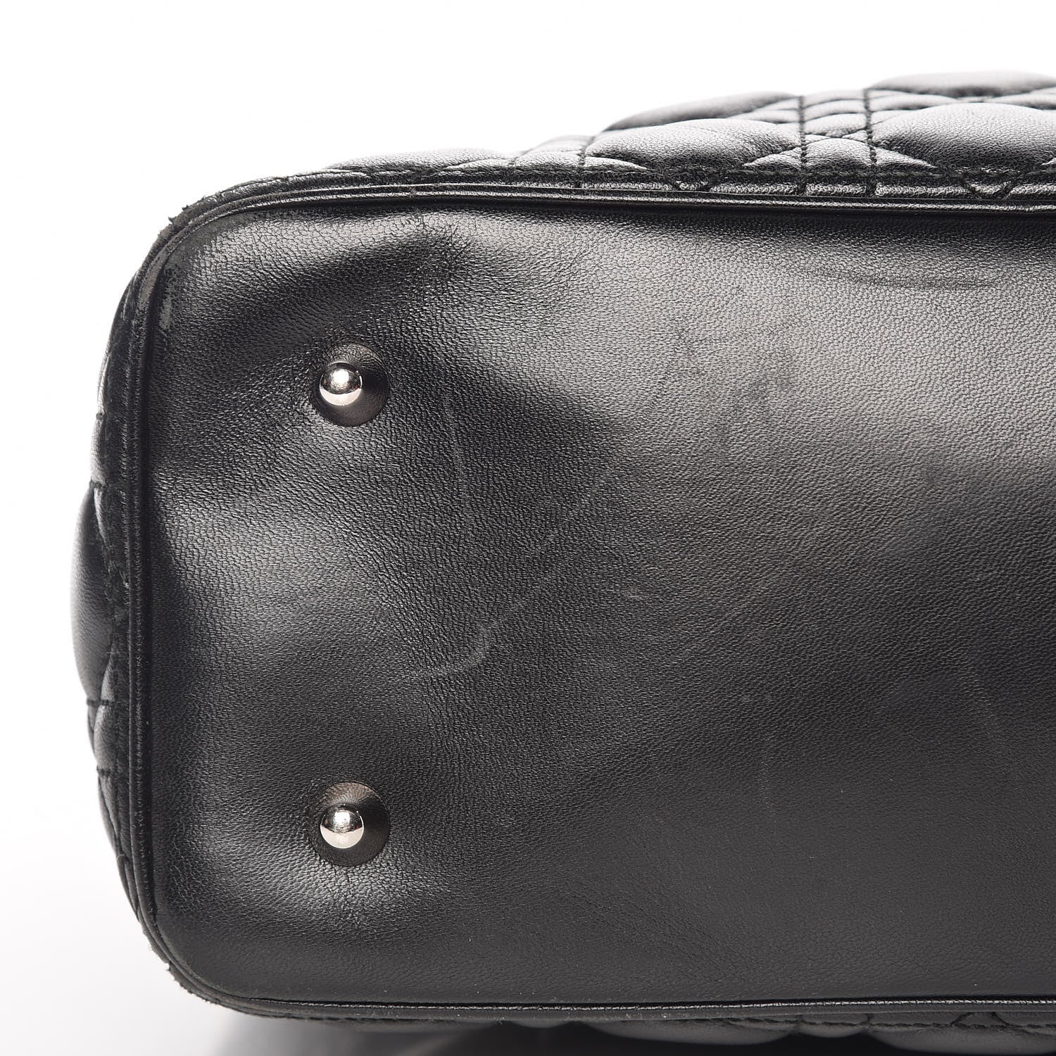 Christian Dior Lambskin Cannage Large Lady Dior Black 10 of 12