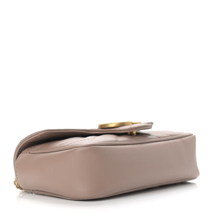 Gucci Calfskin Matelasse Super Mini GG Marmont Shoulder Bag Porcelain Rose 4 of 9