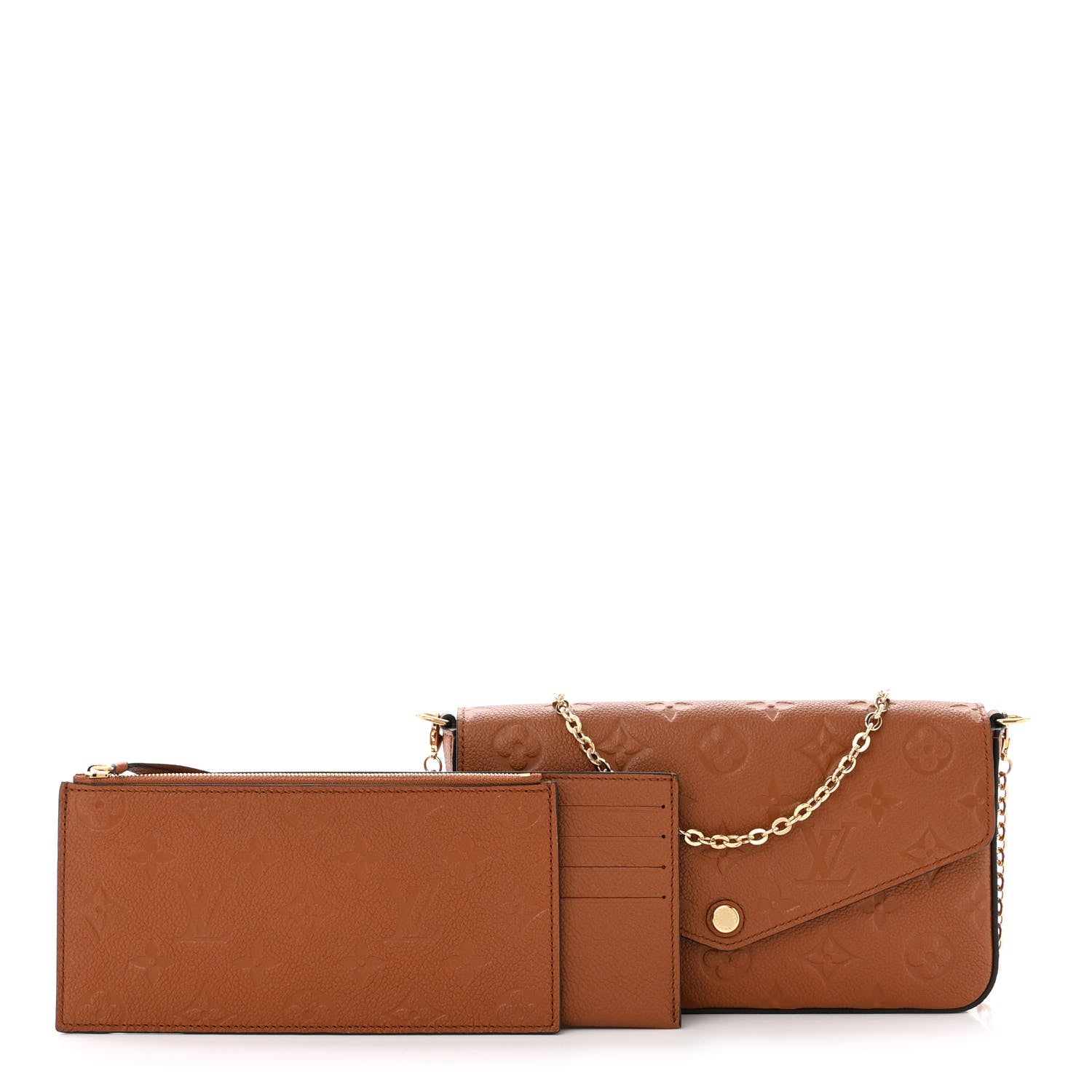 Louis Vuitton Empreinte Pochette Felicie Chain Wallet Cognac 1 of 11
