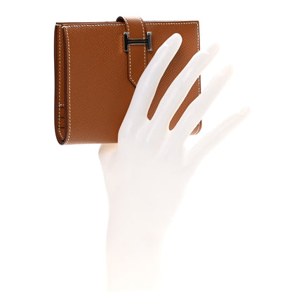 Hermes Epsom Bearn Compact Wallet Gold 2 of 12