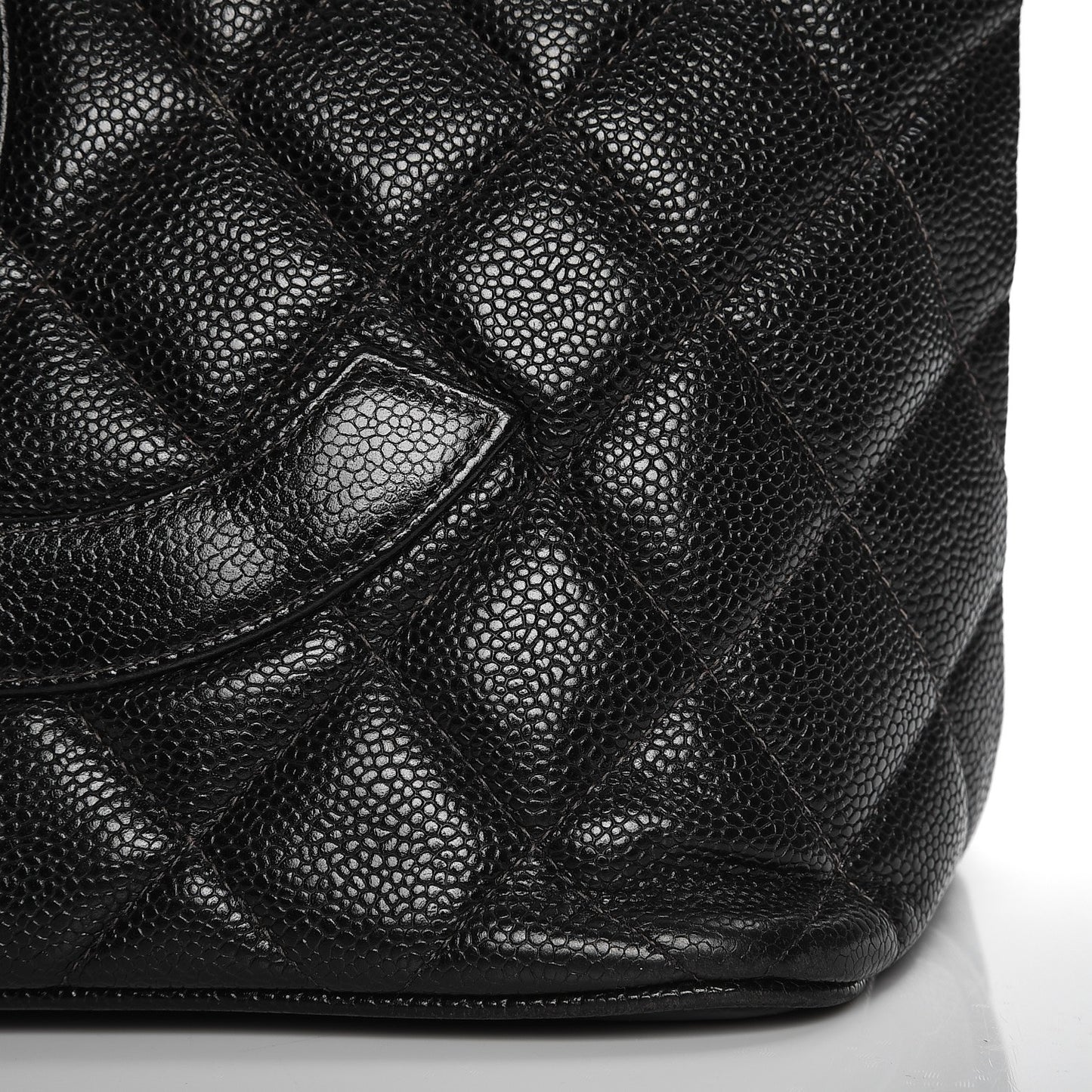 Caviar Quilted Medallion Tote Black