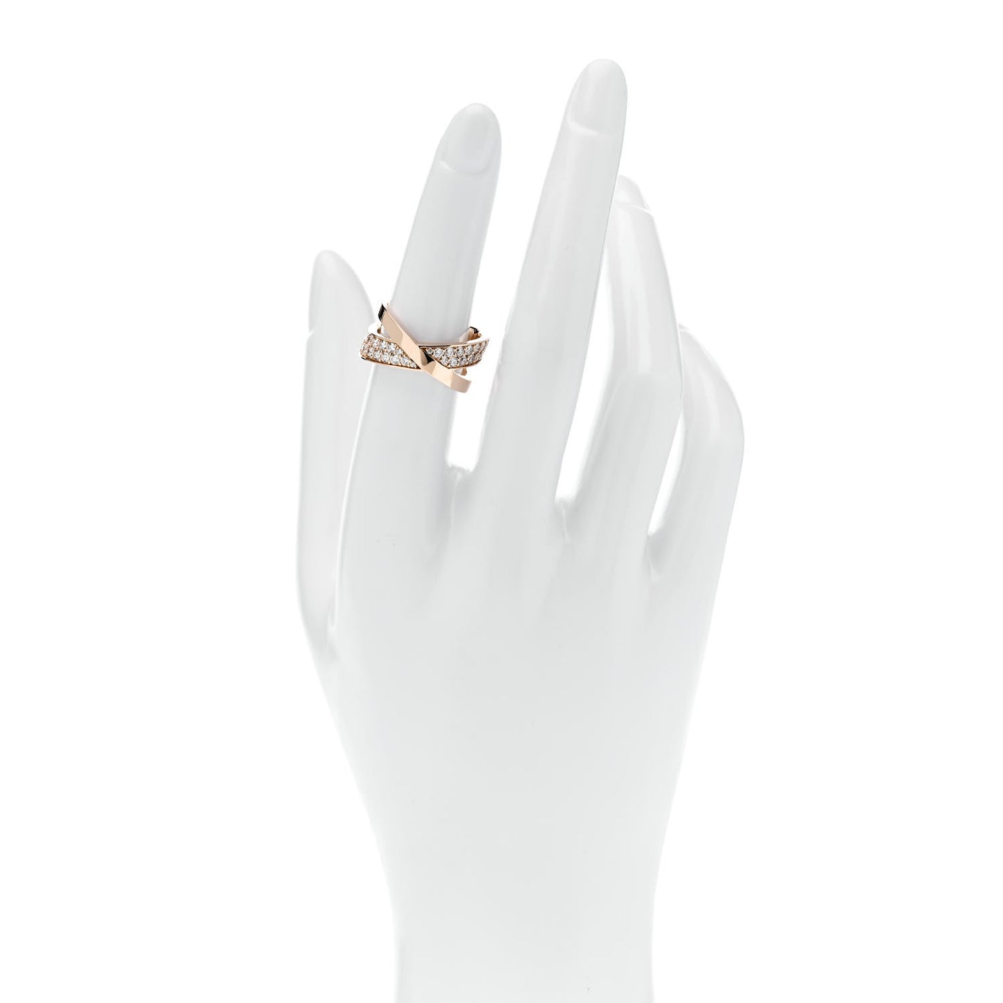 18K Rose Gold Diamond Atlas X Wide Ring 52 6
