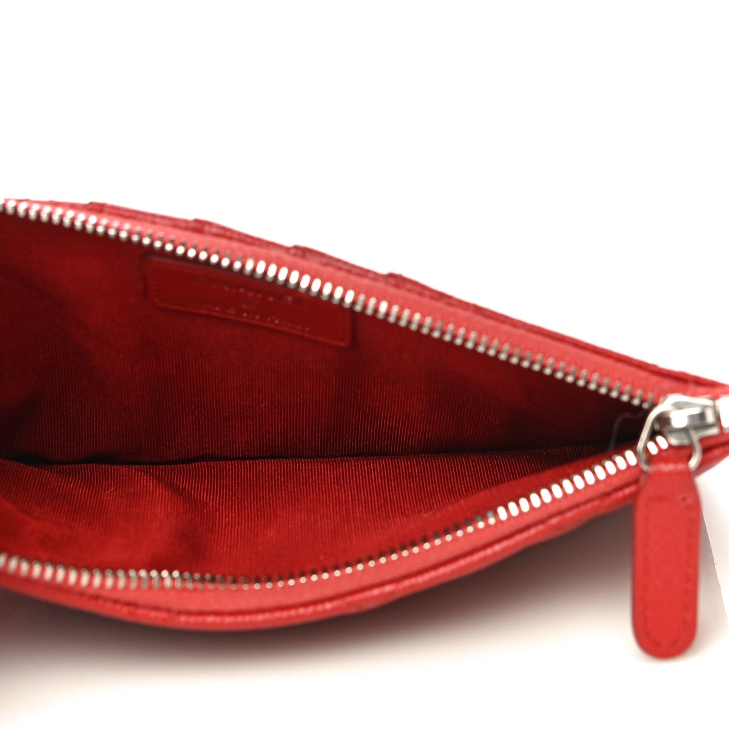 Chanel Caviar Quilted Classic Flat Wallet Pouch Red 4 of 12