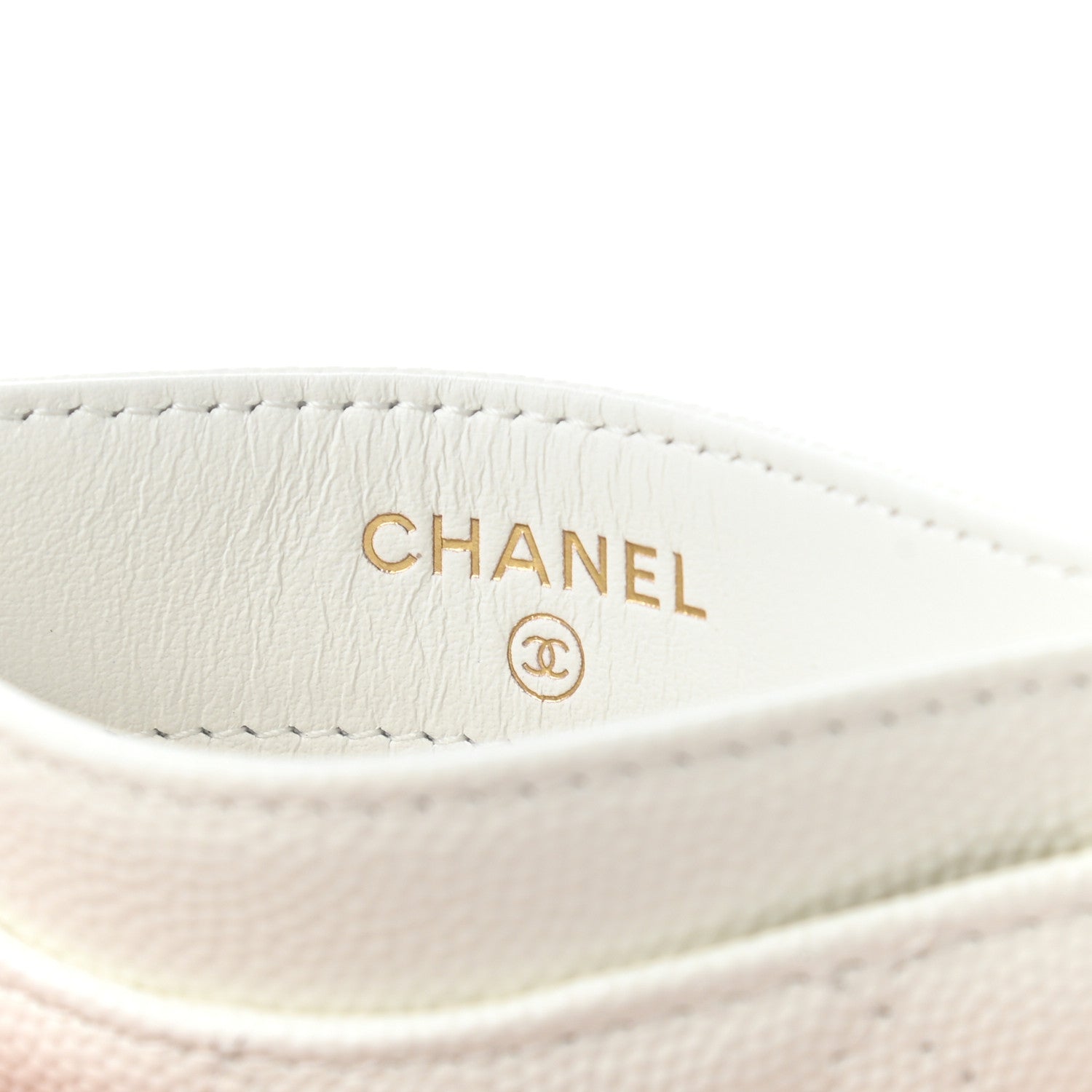 Chanel Caviar Quilted Card Holder White 6 of 8