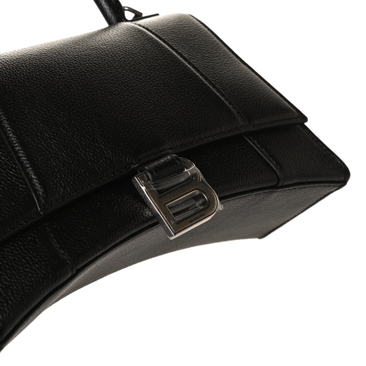 Balenciaga Grained Calfskin Small Hourglass Top Handle Bag Black 14 of 14