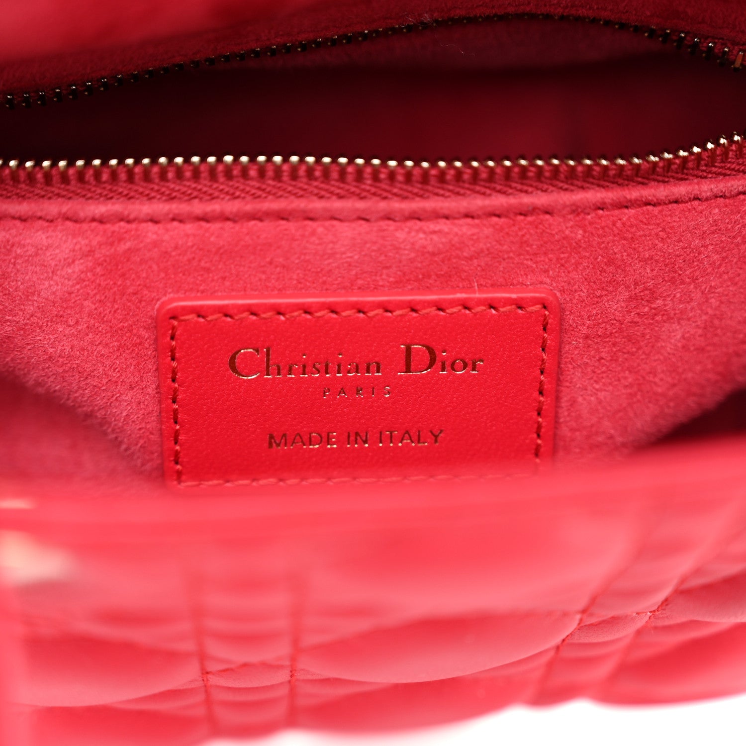Christian Dior Lambskin Cannage Small My ABCDior Lady Dior Fraise 6 of 10