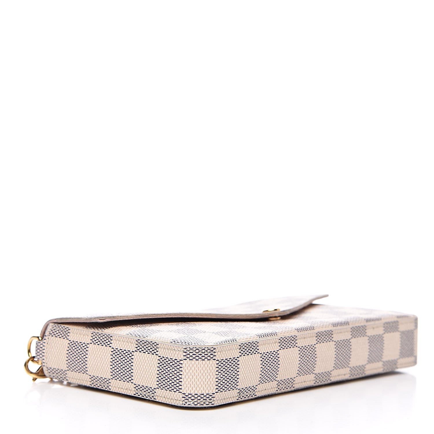 Louis Vuitton Damier Azur Pochette Felicie Chain Wallet Rose Ballerine 4 of 16