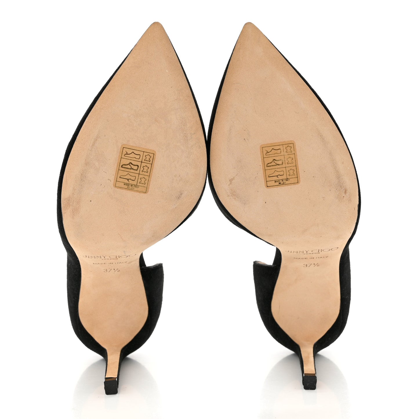 Suede Calfskin Sadira 100 Sandals 37.5 Black