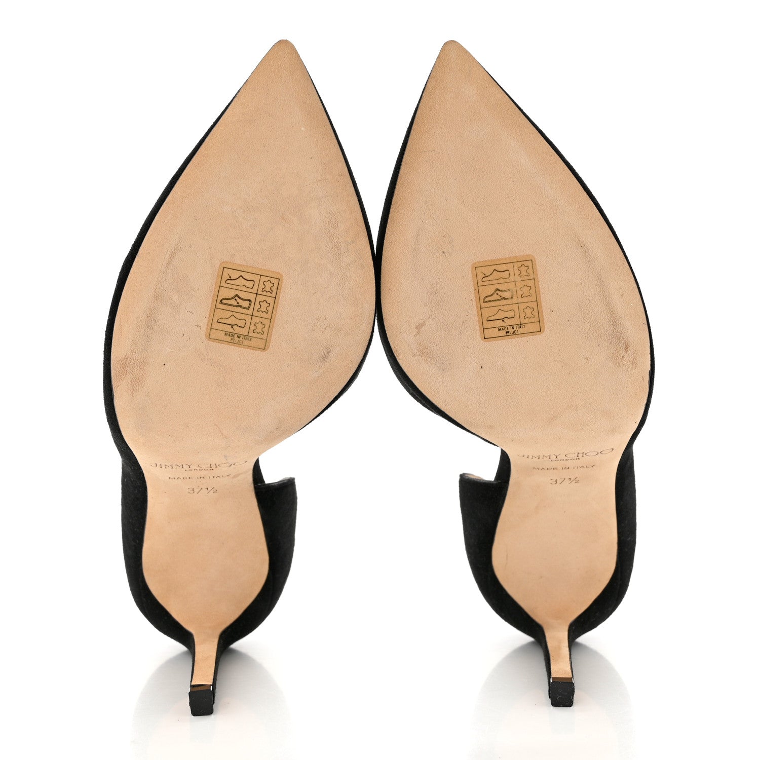 Jimmy Choo Suede Calfskin Sadira 100 Sandals 37.5 Black 5 of 7