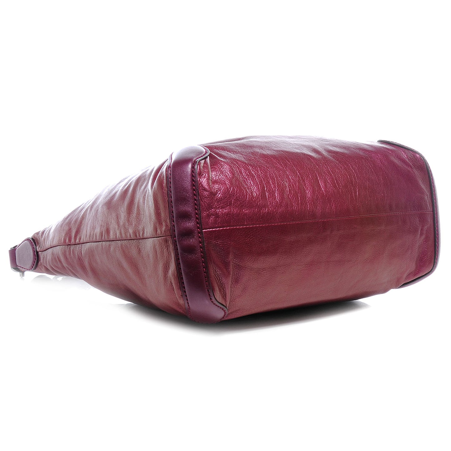 Metallic Leather Medium Galaxy Hobo Purple