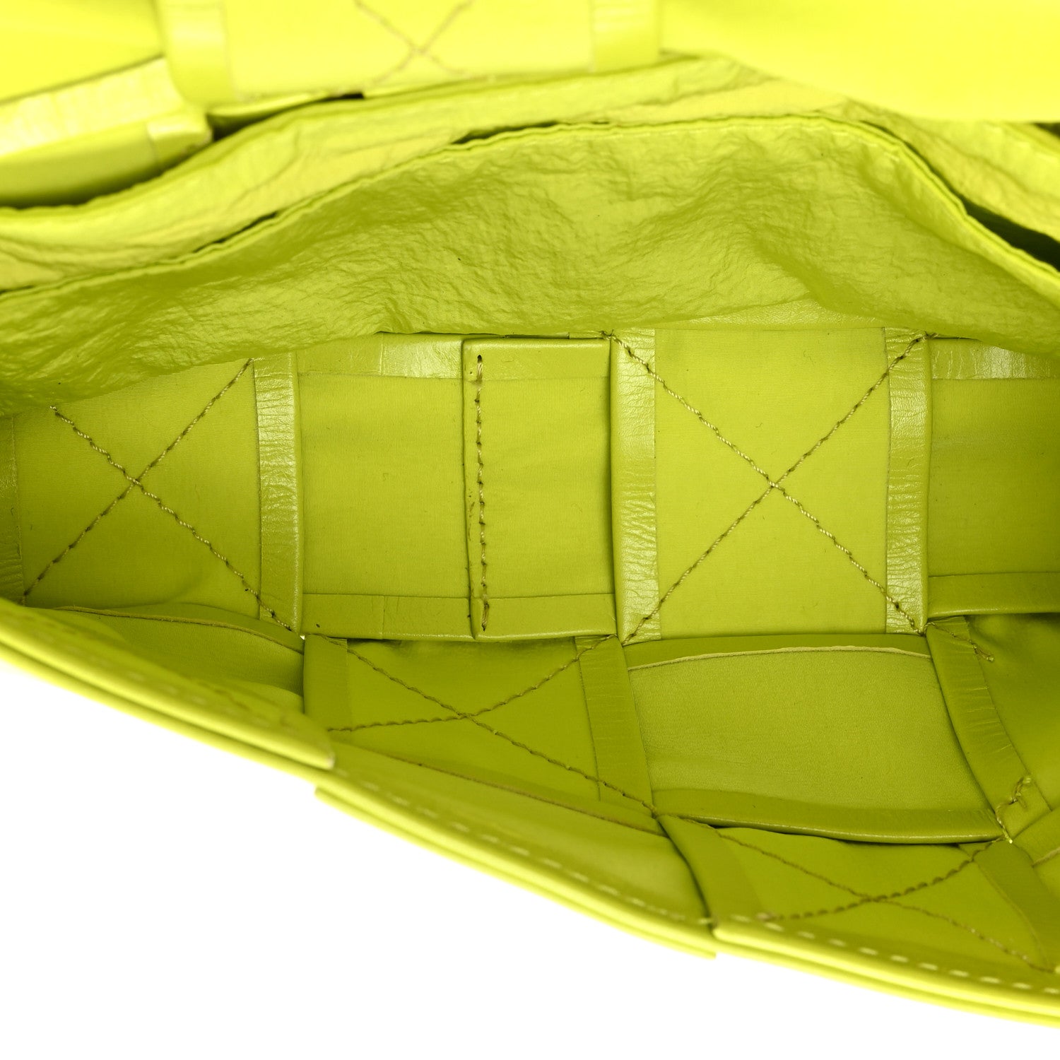 Bottega Veneta Paper Calfskin Intreccio Cassette Belt Bag Kiwi 5 of 12