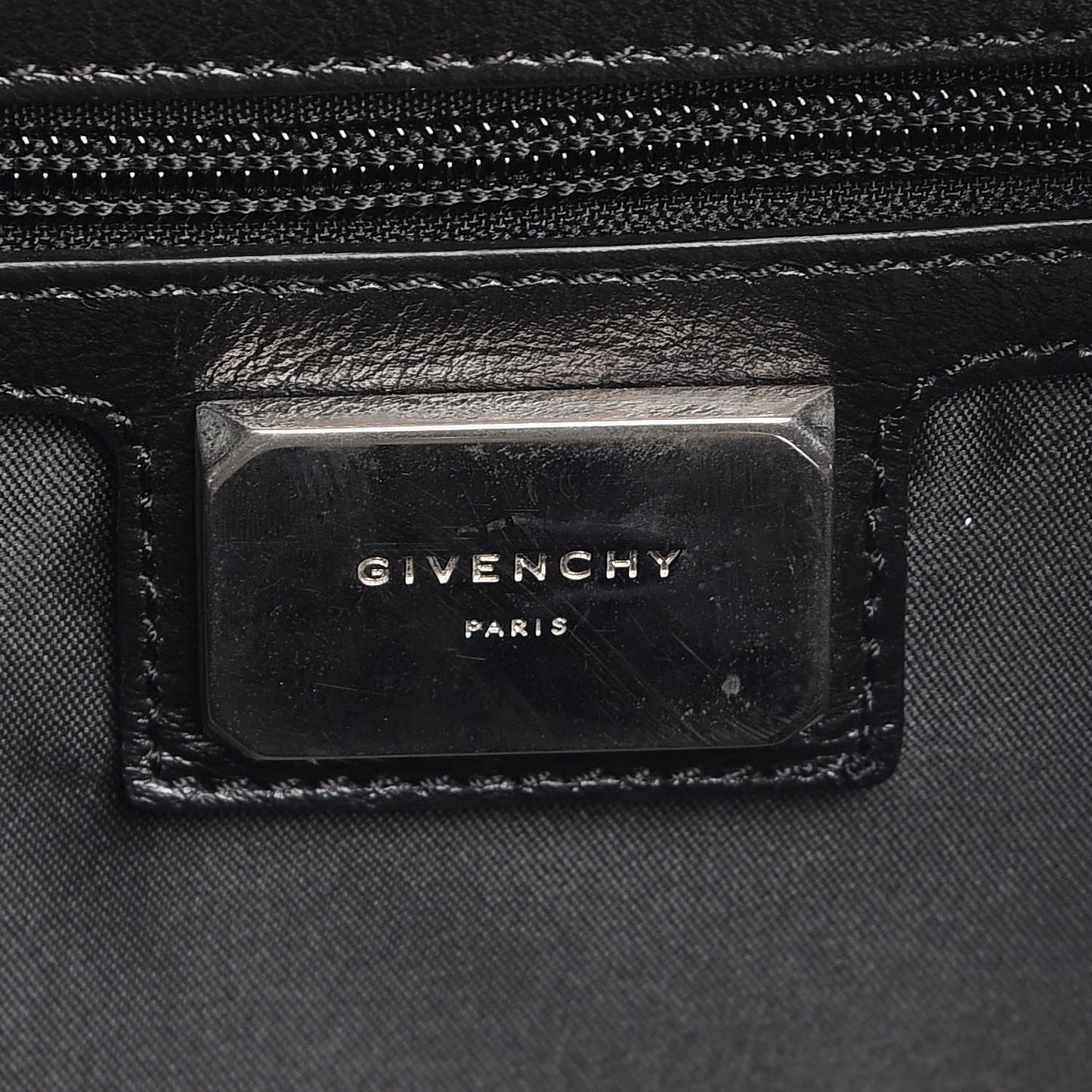 Nylon Calfskin Baby's Breath Print Backpack White