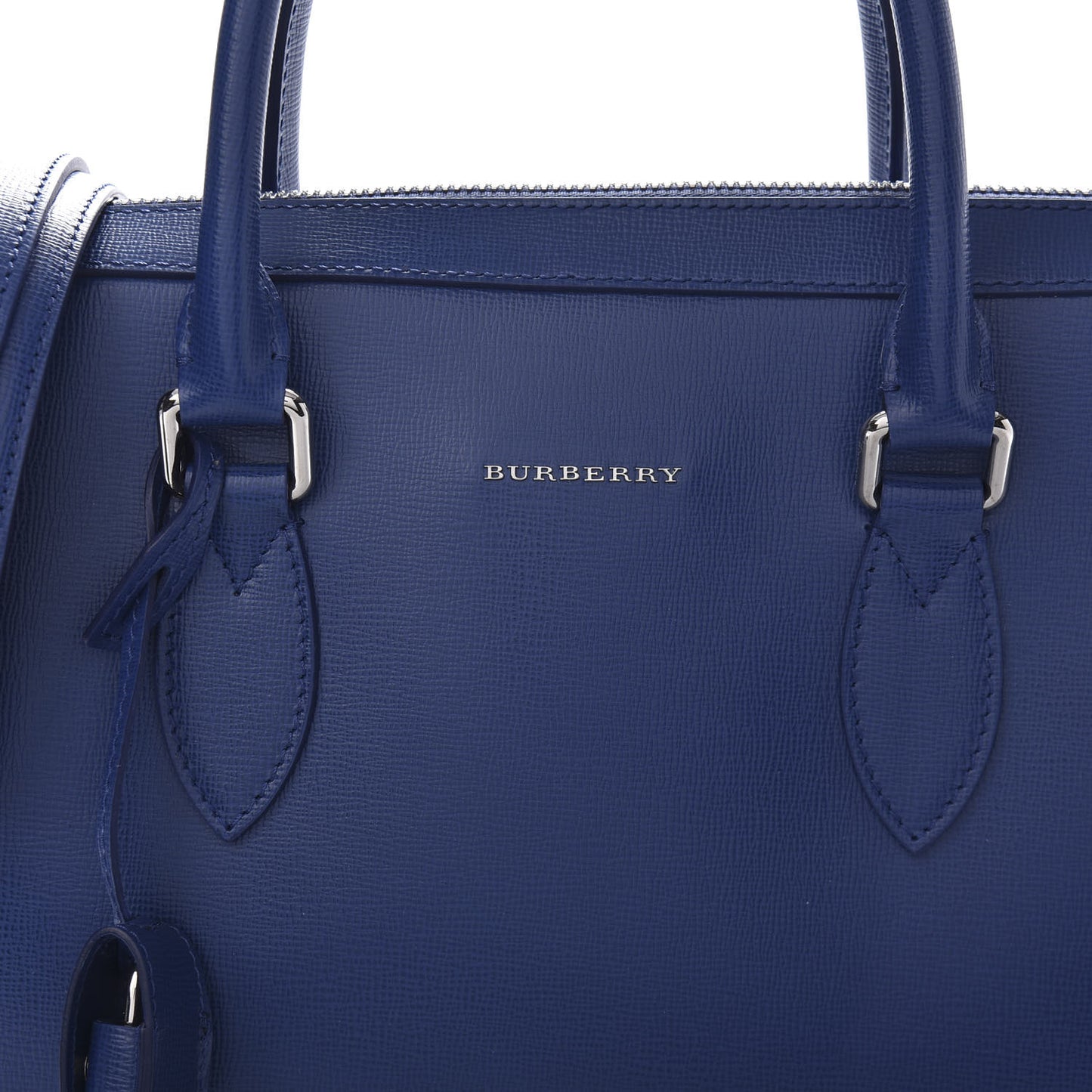 Textured Calfskin Barrow Briefcase Deep Blue