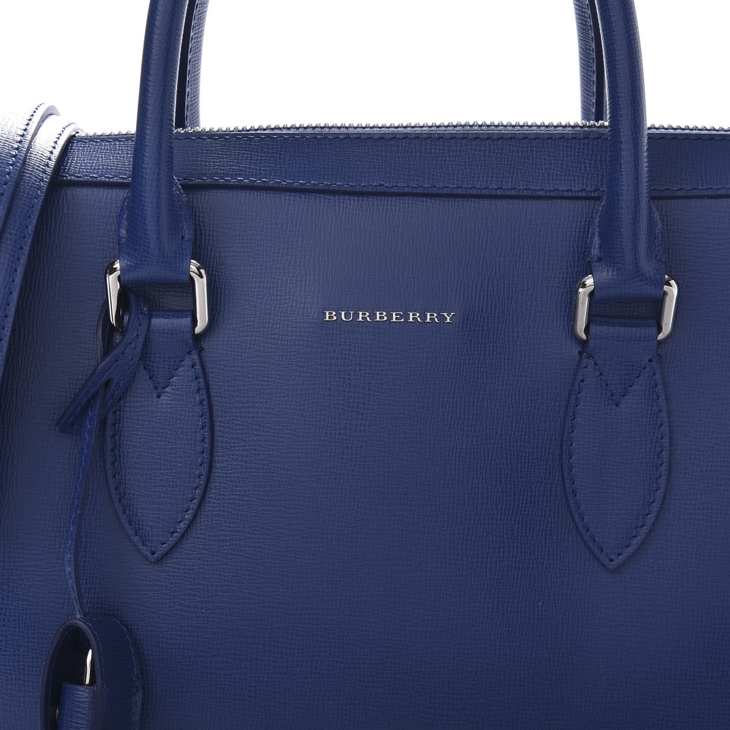Burberry Textured Calfskin Barrow Briefcase Deep Blue 10 of 10