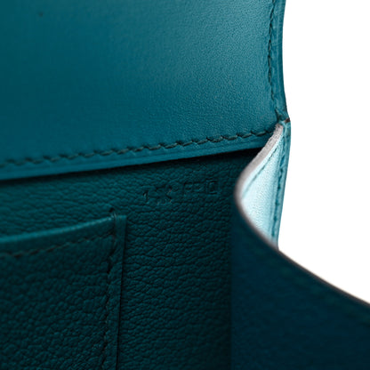 Hermes Tadelakt Medor 23 Clutch Bleu Izmir 7 of 7